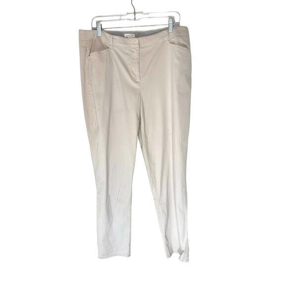 J. Jill Live in Chino Khaki Tan Casual Straight Leg Trouser‎ Pants Size 14 Tall - Picture 1 of 12